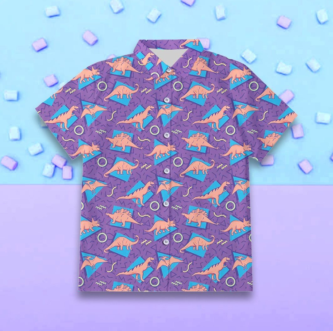 Button Up Dino Tee