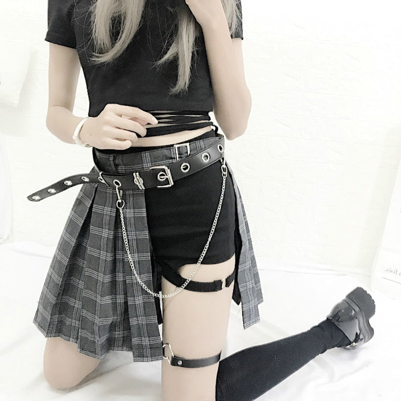 Punk Rock Pleated Skirt