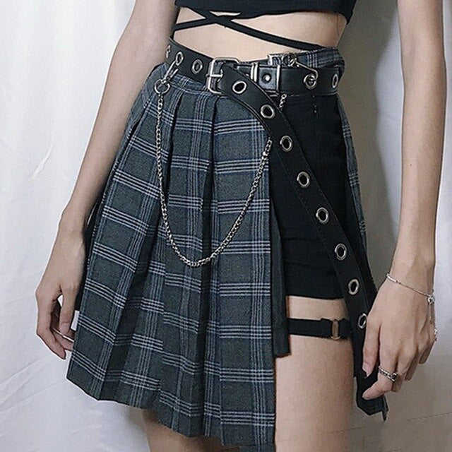 Punk Rock Pleated Skirt