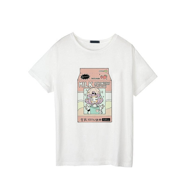 Strawberry Milk Graphic Tee