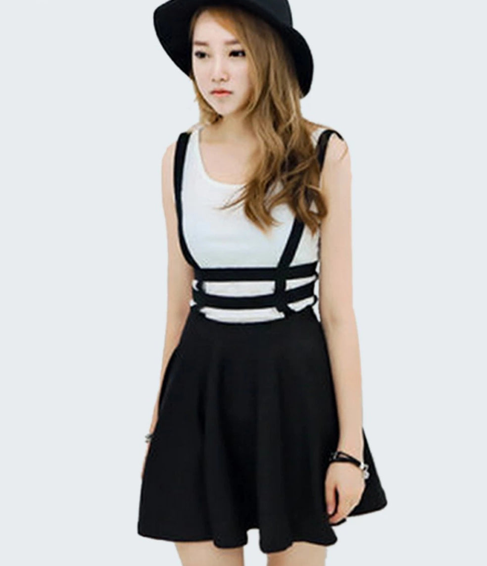 Suspender Cut-Out Dress