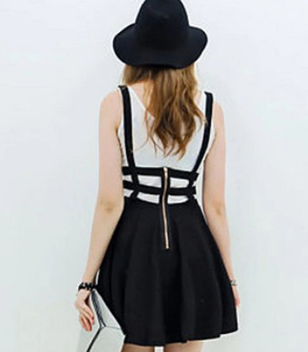 Suspender Cut-Out Dress